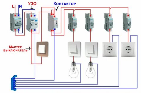 Подключение устройств выключатели