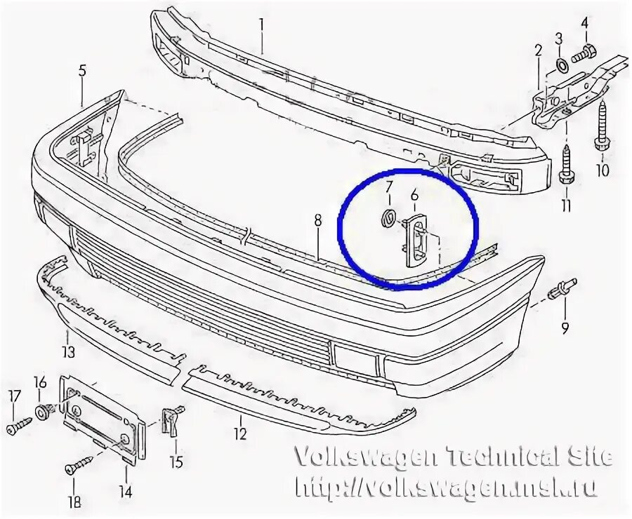 Снятие заднего Бампера - Volkswagen Passat B3, 1,8 л, 1989 года плановое ТО DRIV