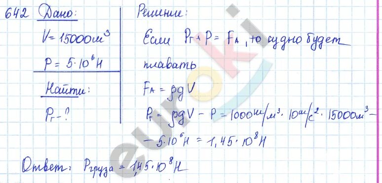 Физика 8 класс упр 42. 642 Лукашик. Задача 642 Лукашик. Задача 642 7 класс физика Лукашик. Задача 642 физика.