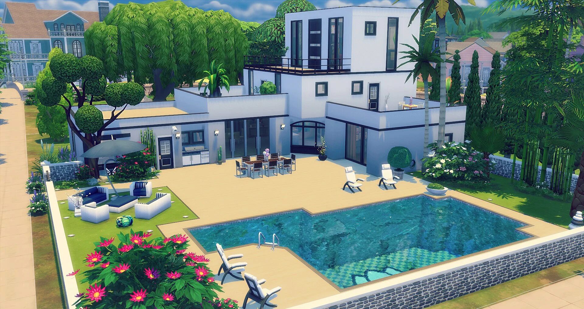 Sims building мод. Симс 4 дом миллионера. sims 4 maison. современная вилла симс 4. современные особняки sims 4.