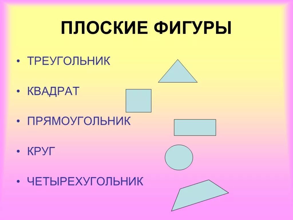 Плоские фигуры. Плоские геометрические фигуры. Фигура прямоугольник. Фигура треугольник. Прямоугольник и т д