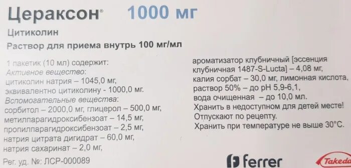 Цераксон 1000 мг саше инструкция по применению