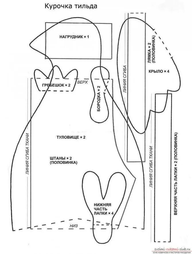 Выкройки петухов