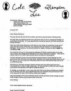 Family letter