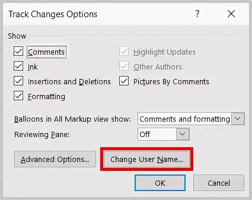 Change word. Track changes. Track changes options. Сменить имя пользователя Word. Как изменить автора в Ворде.