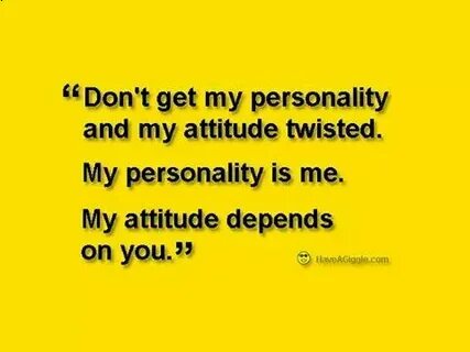 Personal attitude