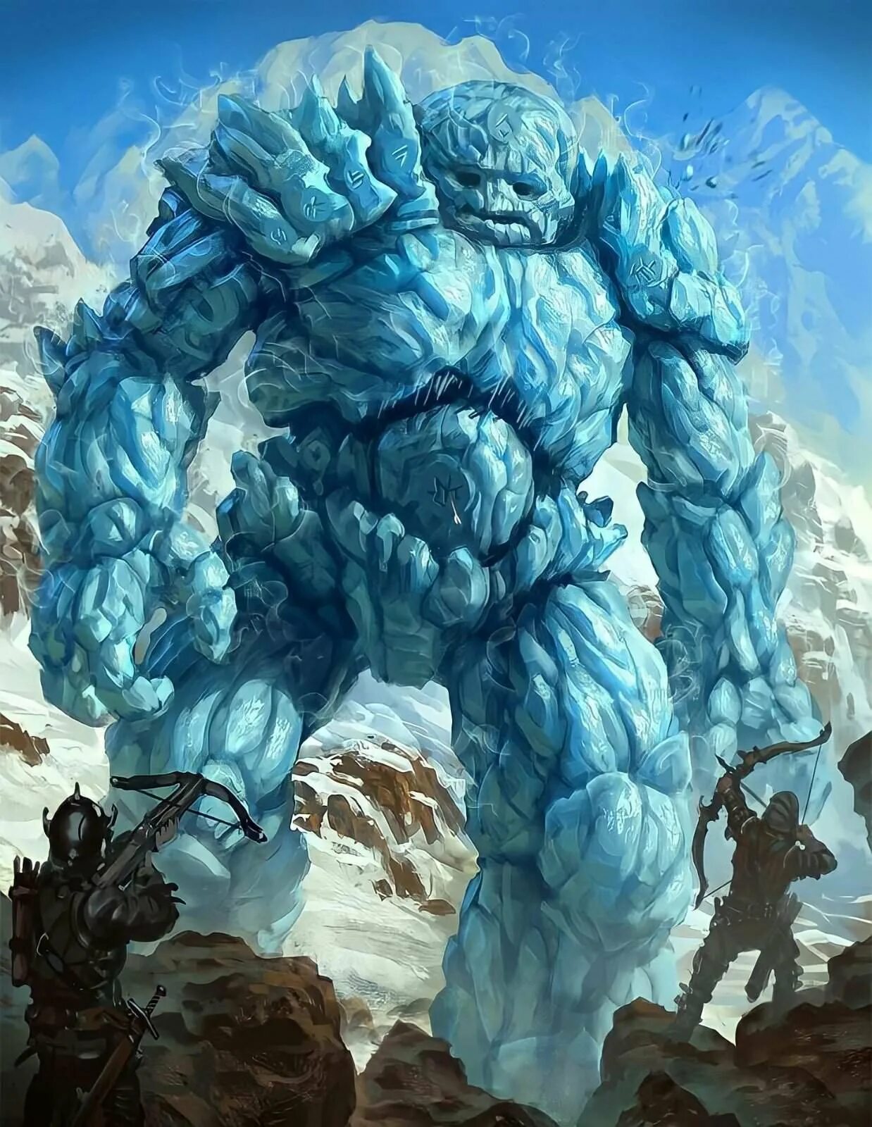 Из чего сделан мифический великан голем. Ледяной гигант Имир. Имир великан. Ледяной Титан Имир. Ледяной голем Ice Golem.