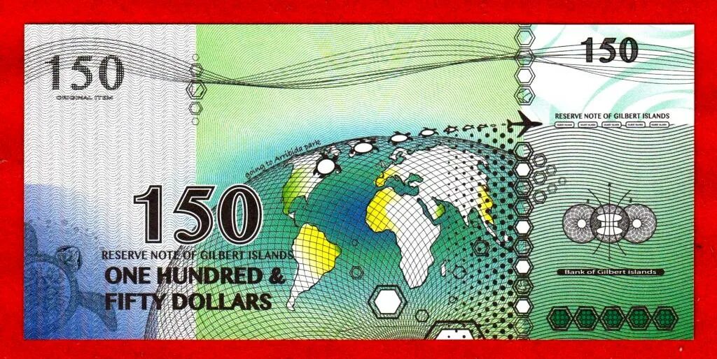 Банкноты с черепахой. Купюра с черепахой. 150 Долларов. Банкноты Кирибати. 150 долларов в рублях россии