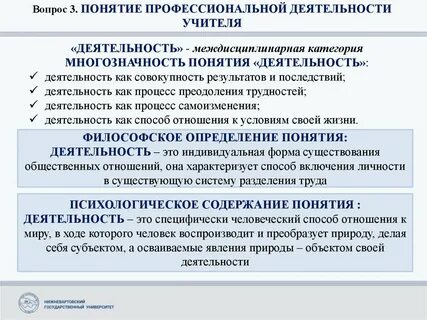 Понятие о профессиональном определении