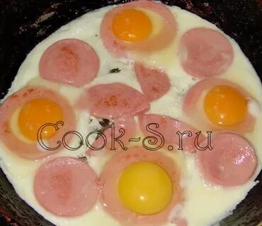 Рецепт вкусных яиц с колбасой