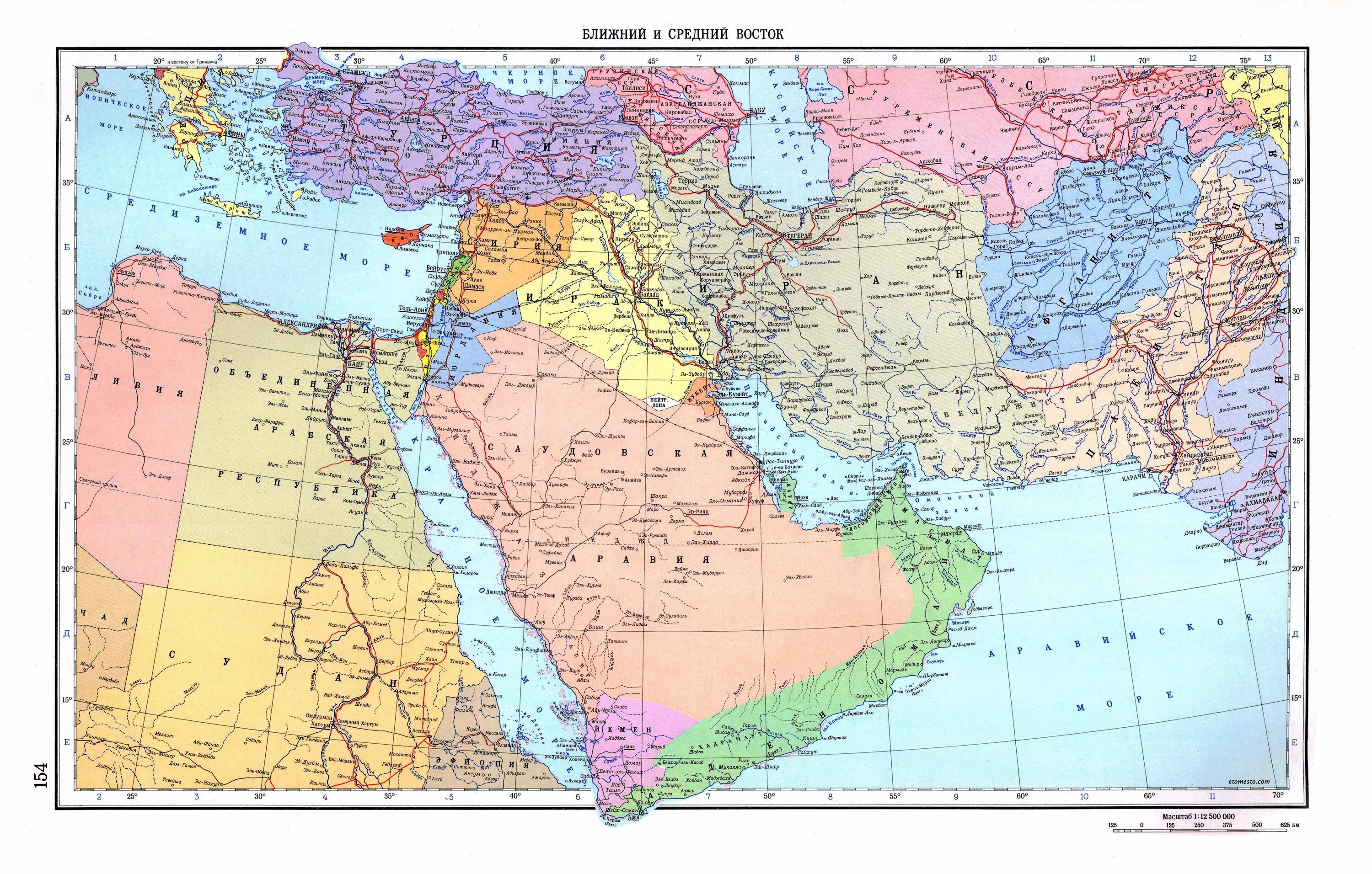 Подробная карта востока. Карта ближнего Востока и средней Азии. Политическая карта ближнего Востока 2022. Геополитическая карта ближнего Востока.