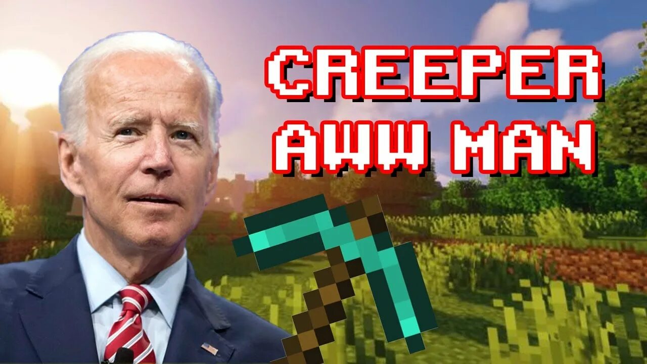 Семья джо байдена. Байден майнкрафт. Трамп майнкрафт. Creeper aw man. Байден 2023.