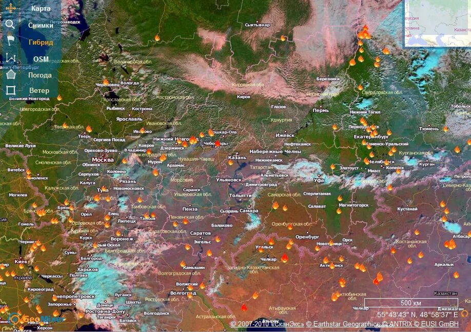 Информация в реальном времени. Космический мониторинг лесных пожаров. Карта пожаров 2010 года в России Спутник. Космоснимки мониторинг лесных пожаров. Спутниковые снимки пожаров.