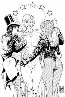 Oct 19, 2018 - Description Zatanna Power Girl and Black Canary comission.