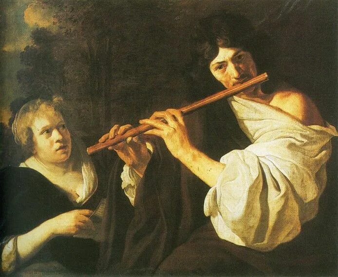 Художник Якоб Ван Лоо. Jacob van Loo (1614-1670) - Даная. Якоб Ван Лоо (1614-1670). Playing flute