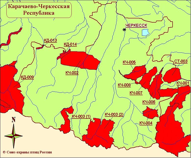 Черкесская республика на карте россии