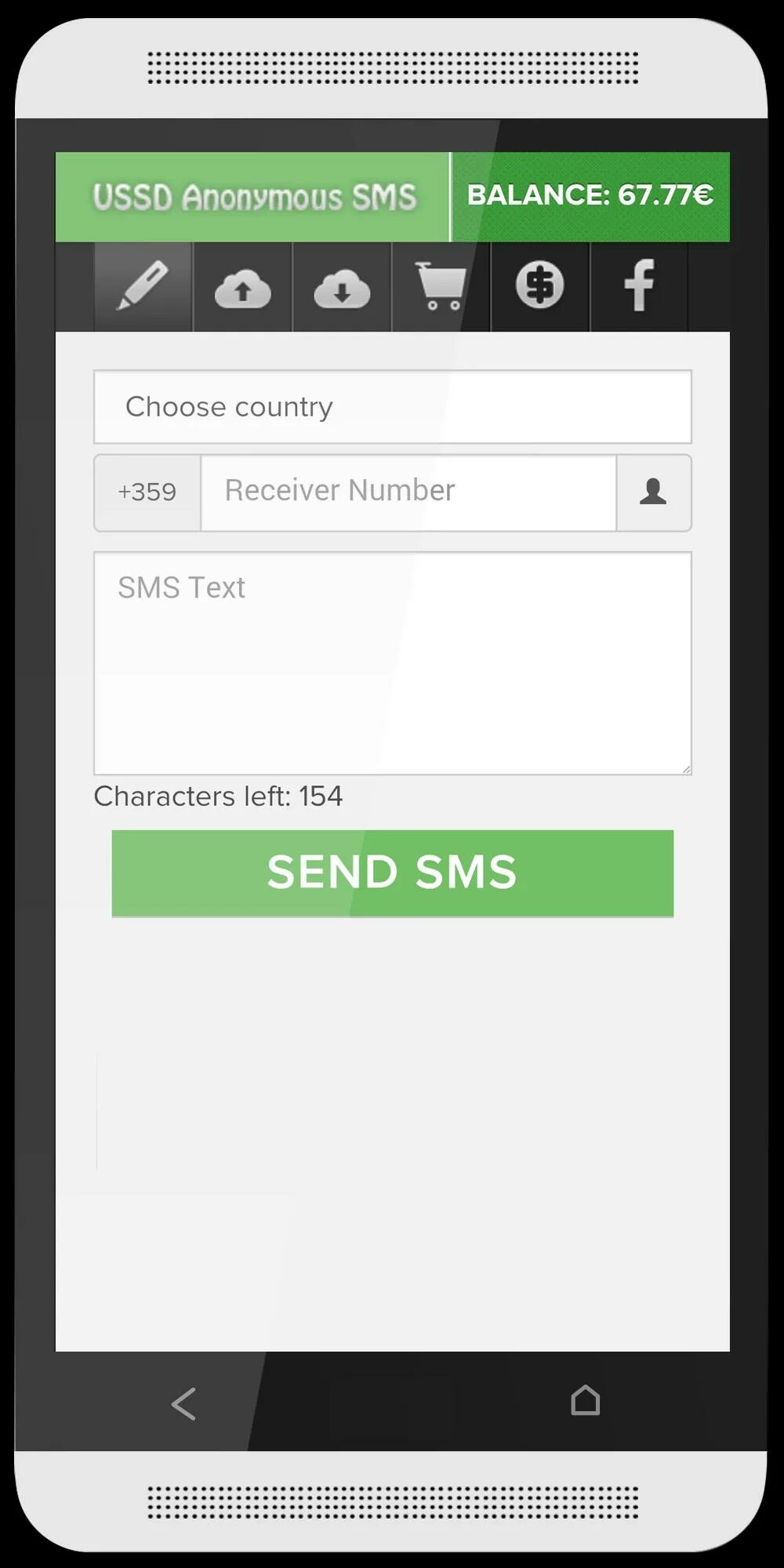 Anonymous sms