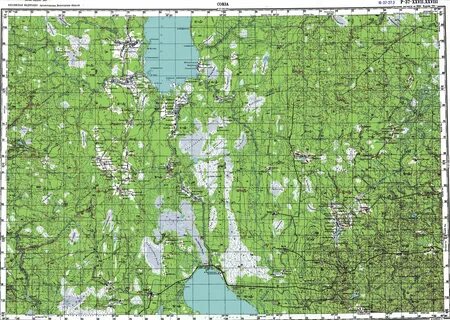 Топографическая карта масштаб 1 200000