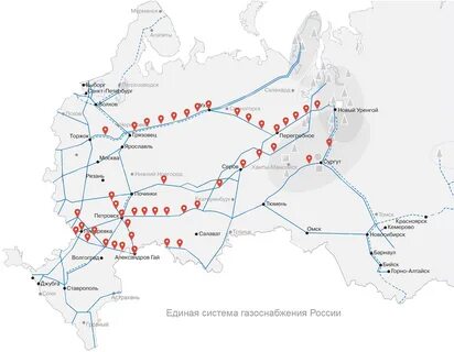 Уренгой газопровод карта