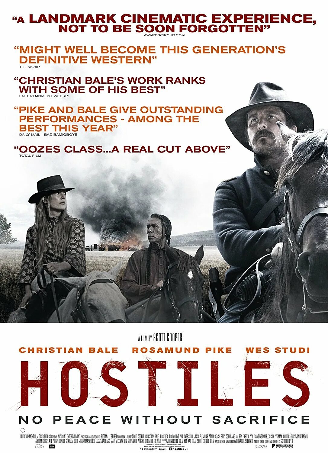 Недруги отзывы. Hostiles Постер. Недруги 2017. Недруги / hostiles.