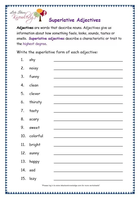Прилагательные Worksheets. Superlative adjectives Worksheets. Adjectives упражнения. Superlative adjectives for Kids. Comparatives and superlatives for kids