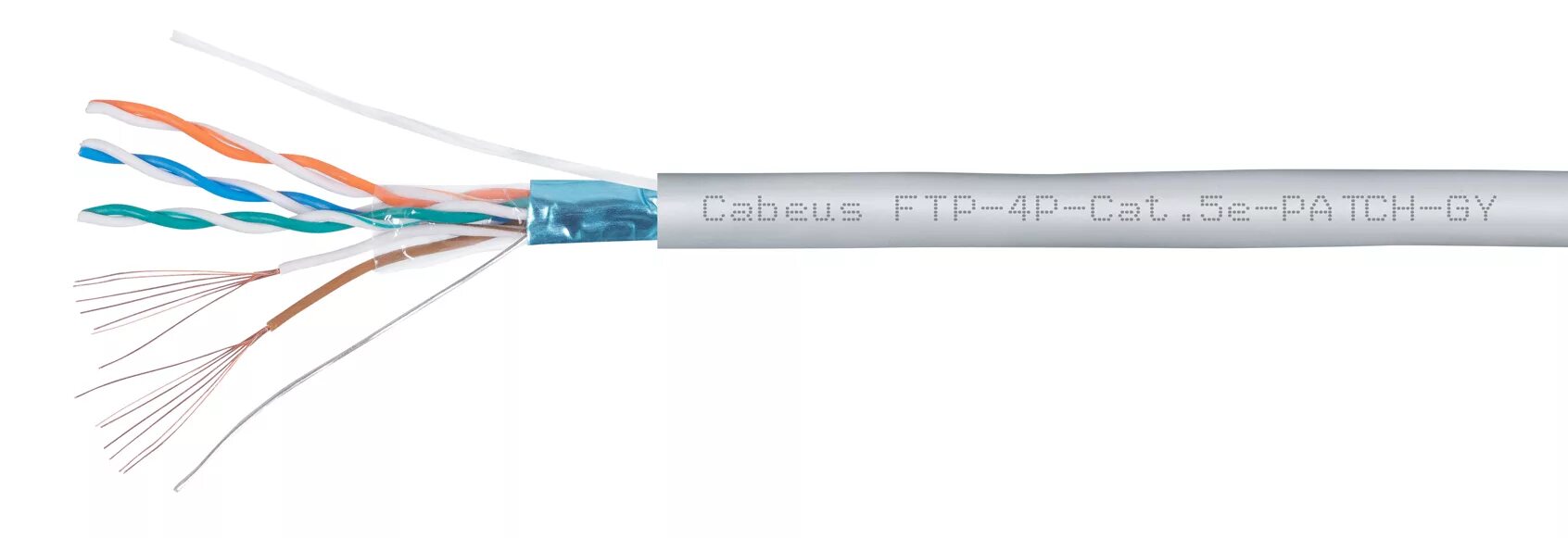 Cabeus UTP-4p-Cat.5e-Solid-GY. Кабель FTP-4p-Cat.5e. Кабель FTP кат. 5e. Кабель f/UTP 4х2х24awg Cat 5e.