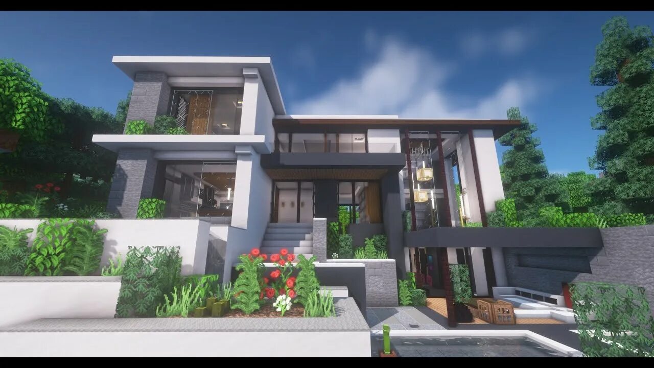 Minecraft modern house tutorial