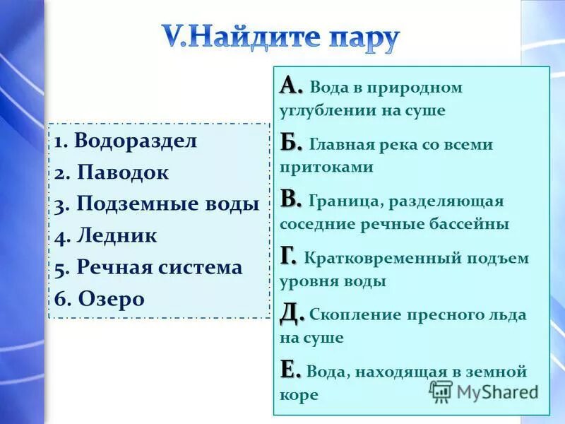 Природное углубление на суше. 1) Дайте определение : падение реки, уклон реки, половодье, паводок.