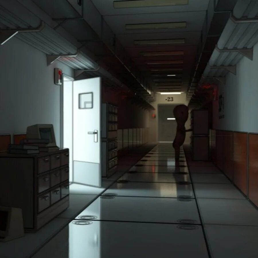 Scp library. Офисная зона scp sl. лаборатория фонда scp.