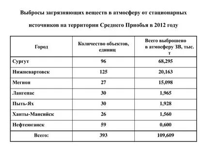 Производственный источник загрязняющих веществ