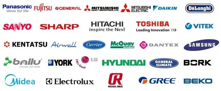 Бренды производителей кондиционеров. Бренды сплит систем. Midea кондиционер logo. Марки сплит систем. Бренды кондиционеров.