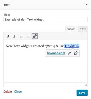 Text widget