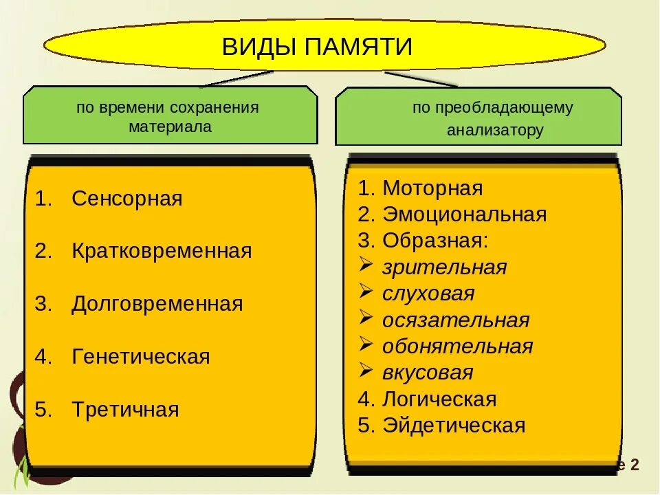 Виды памяти у человека психология. Типы памяти в психологии. Виды памяти таблица. Классификация видов памяти в психологии.