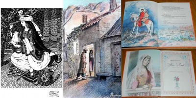 детские рисунки к сказке ашик кериб