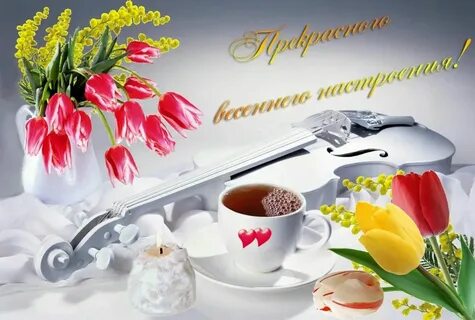 Открытку с добрым утром красивую женщине весной