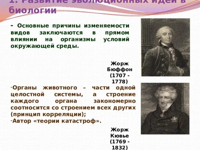 Эволюционные идеи биология