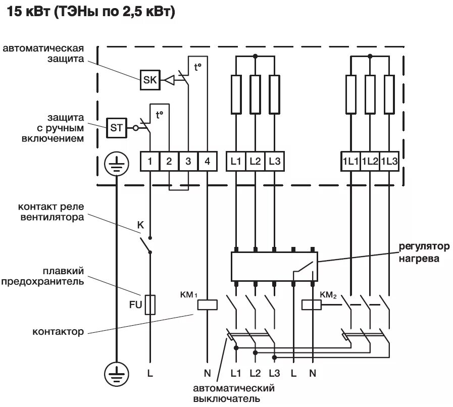 Подключение нагревательного элемента. Схема подключения электрического нагревателя для вентиляции. Канальный нагреватель воздуха (ТЭН) схема подключения. Схема подключения приточно вытяжного вентилятора. Калорифер электрический трехфазный схема подключения.