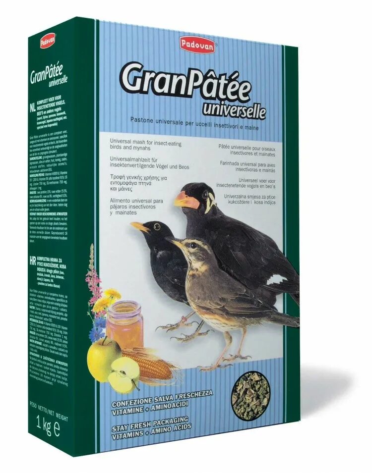 Корм для насекомоядных. Корм granpatee для насекомоядных птиц. корм для насекомоядных птиц padovan. корм padovan granpatee insectes. padovan granpatee universelle.