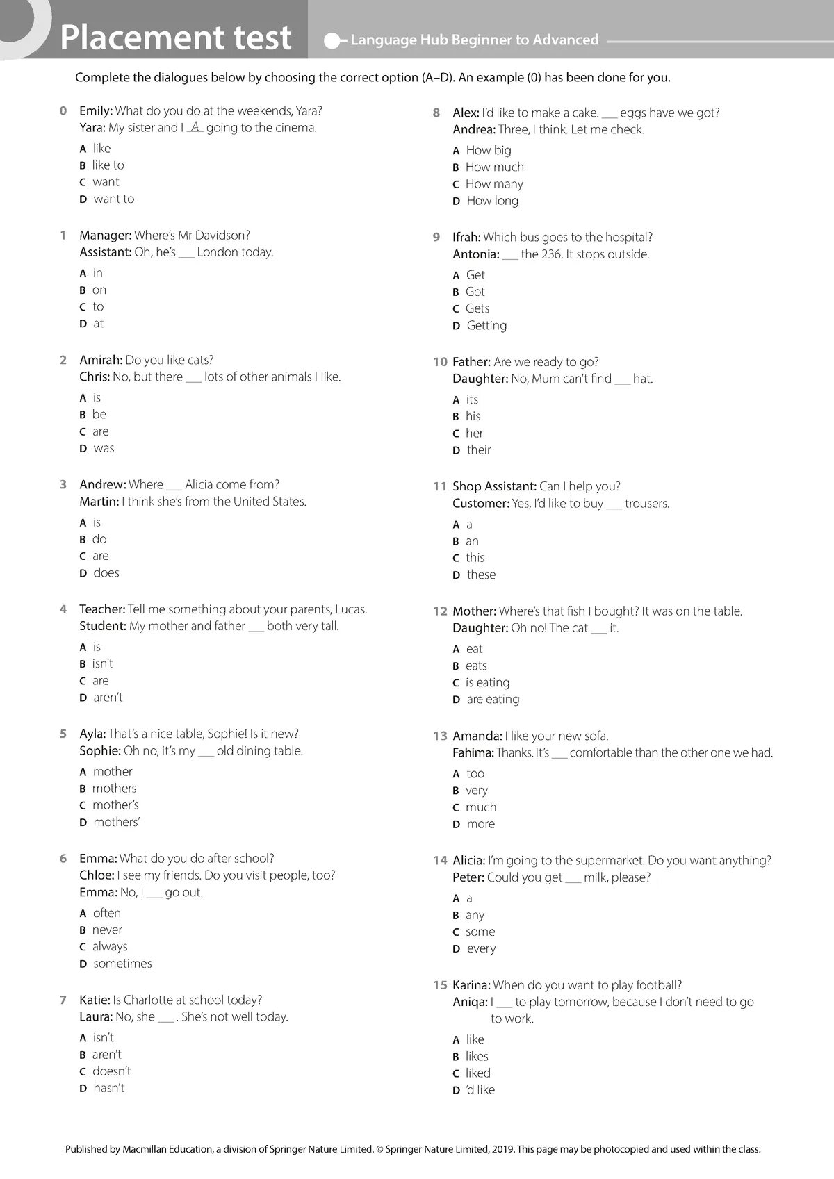 Language hub beginner. Placement test. english placement test. placement test for beginners. placement test для определения уровня английского для школьников.