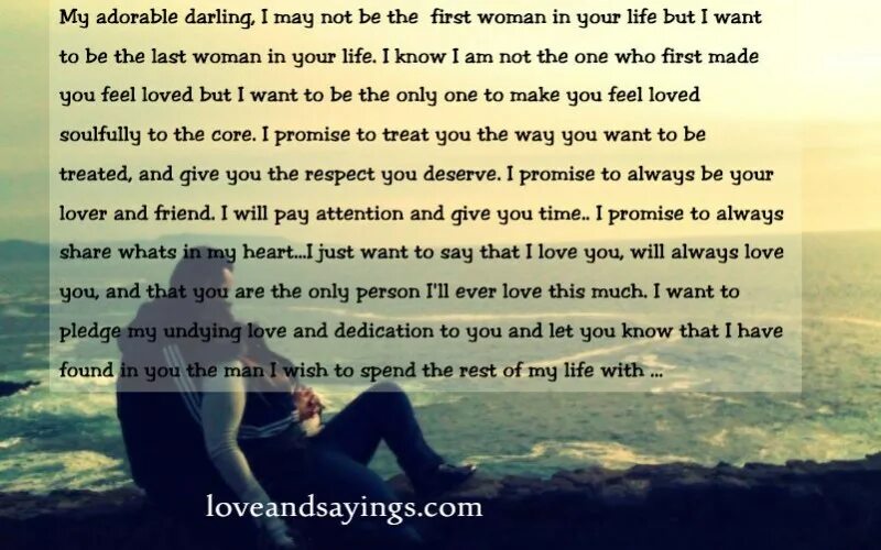 I want to spend my Life with you. For the rest of my Life. I will Love you for the rest of my Life. I want to share with you. I spend my life