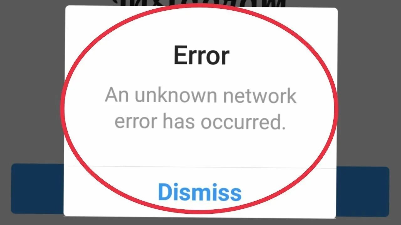 Error Unknown Error occurred. Network Error. Instagram Error. An Error has occurred.