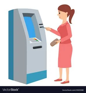 Atm Machine Cartoon Image.