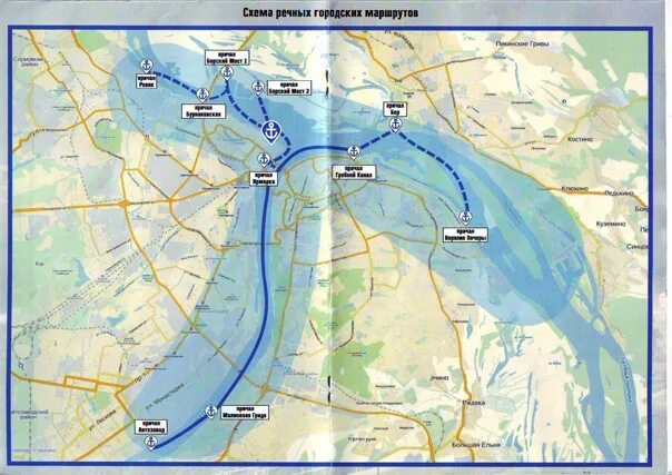 Слияние Оки и Волги в Нижнем Новгороде схема. Реки Нижнего Новгорода на карте. Карта речных маршрутов Нижний Новгород. Ока на карте Нижнего Новгорода. 4 маршрут нижний