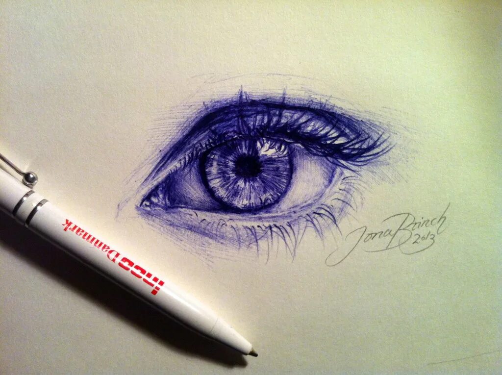 Рисунки ручкой. Глаз ручкой. Красивые рисунки ручкой. Нарисовать глаз ручкой. Синей ручкой легко