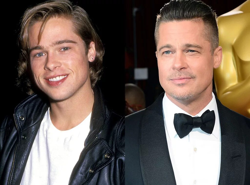 Brad Pitt age. Брэд Питт Базз кат. Brad Pitt then and Now. Брэд Питт карьера. Мужчина и женщина брэд питт