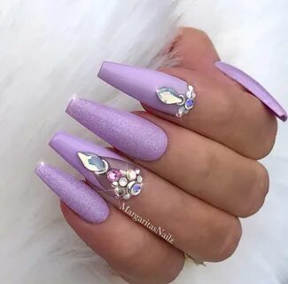 Coffin nail designs purple