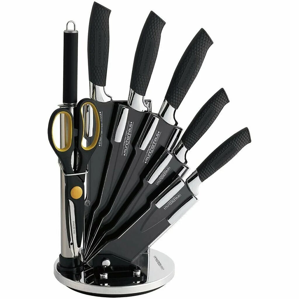 Ножи металлические купить. Ножи Kitchen Knife Set. BH-6253a Black Silver line набор ножей и кухонных аксессуаров на подставке 12 пр.. Набор ножей Royalty line. Набор ножей сна Kitchen Knife pl20230713-1 черно мраморная ручка.
