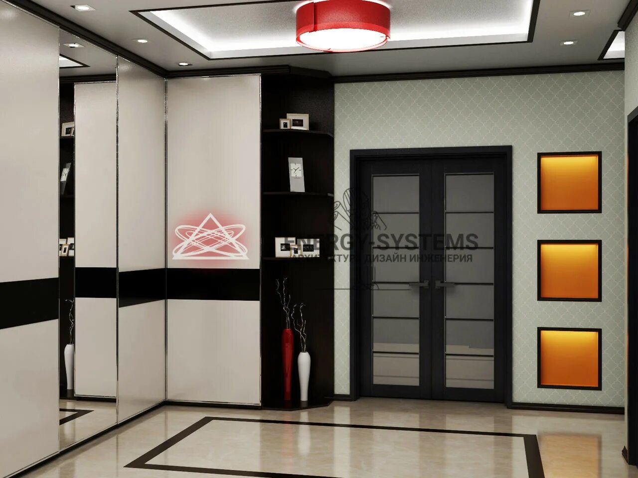 Дверь посередине. Современные шкафы в прихожую. Шкаф купе в коридор. Современный шкаф купе в прихожую. Прихожая в современном стиле со шкафом.