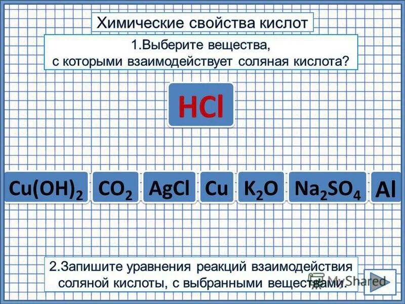 Выберите вещества с которыми взаимодействует соляная кислота. С какими веществами не реагирует соляная кислота. С соляной кислотой взаимодействует. Будетвзаимодействовать стляная кислота. Выберите вещества с которыми взаимодействует соляная кислота.