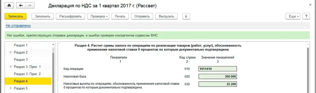 Обоснованность применения налоговой ставки 0